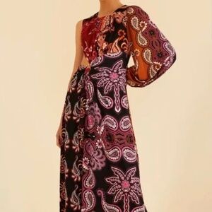 Black Sweet Mermaids One Shoulder Maxi Dress - FARM RIO